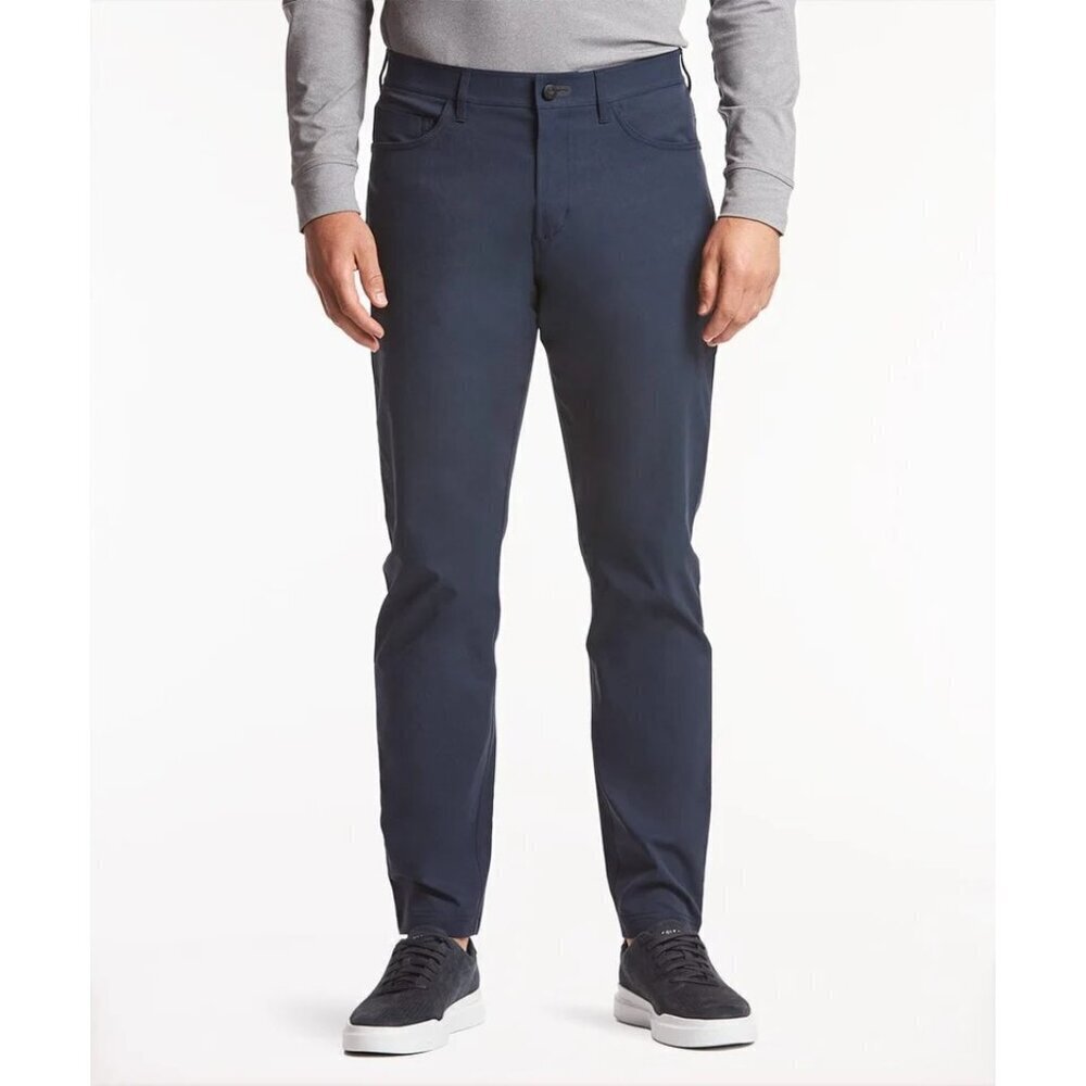 Public Rec Dealmaker Chino Navy Blue Slim Fit Performance Pants Joggers 33/28